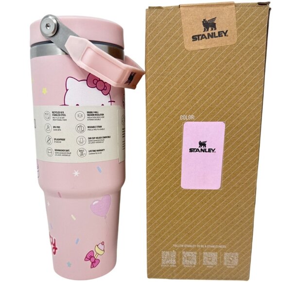 Stanley Hello Kitty Quencher H2.0 Tumbler 30oz Pink Stainless Steel - Picture 3 of 5